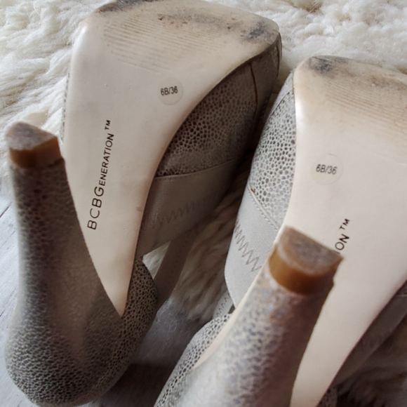 BCBGeneration Angelique Strappy Snakeskin Sandals - Picture 5 of 7